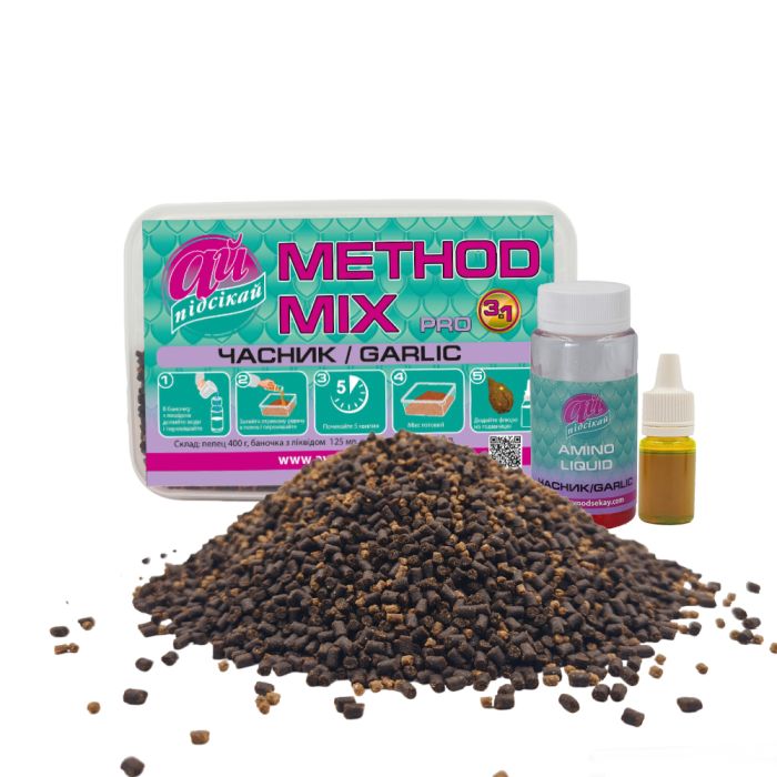 Пелець Ай підсікай Method mix Pro 3 in 1 Часник 2 мм 400 г