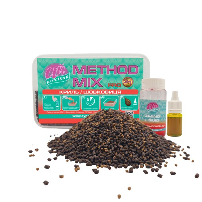 Пелець Ай підсікай Method mix Pro 3 in 1 криль шовковиця  2 мм 400 г