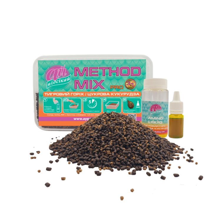 Пелець Ай підсікай Method mix Pro 3 in 1 тигровий горіх цукрова кукурудза 2 мм 400 г