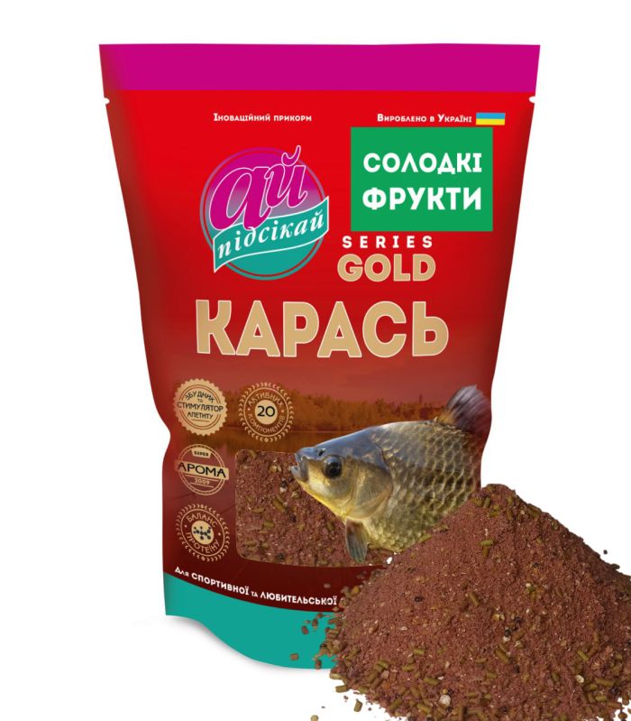 Прикормка Ай підсікай Карась gold солодкі фрукти 1000 г